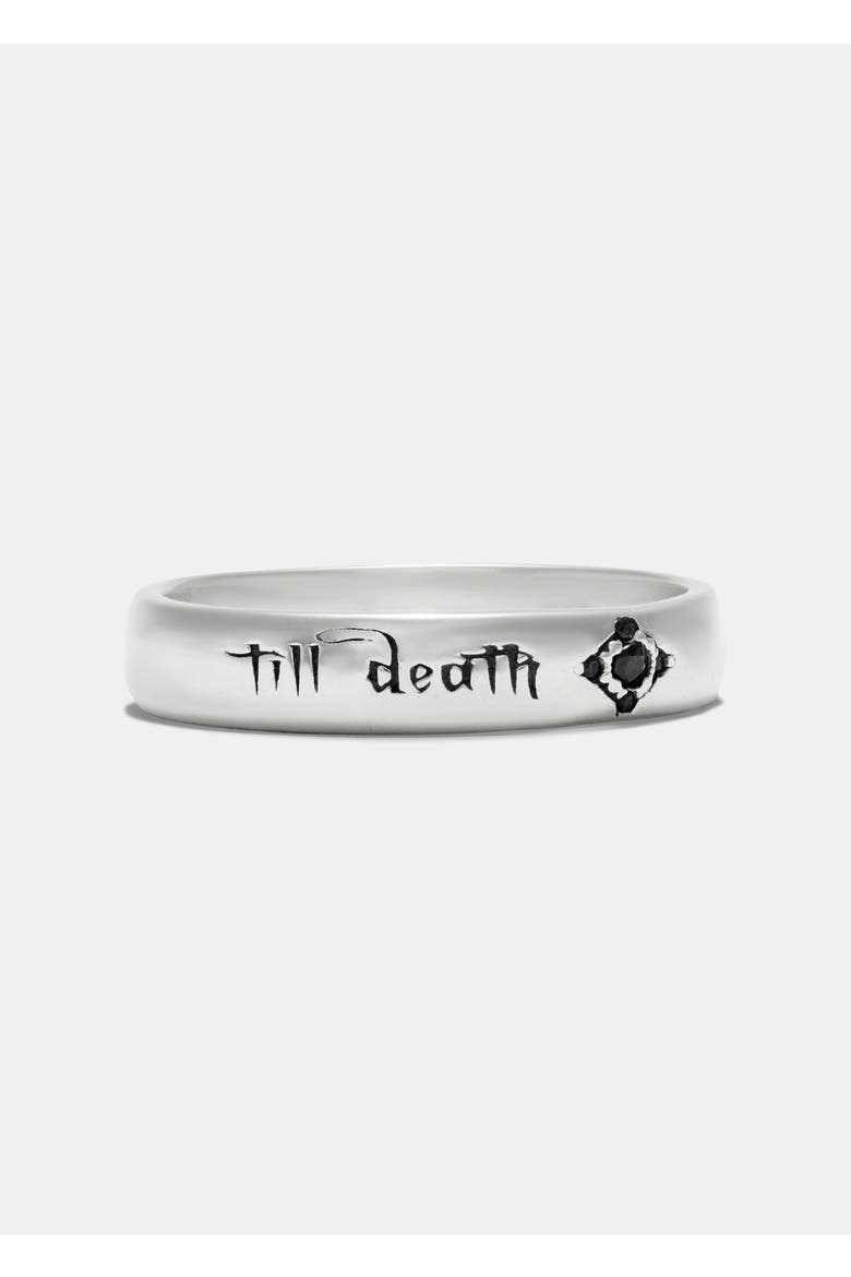 Till Death Thick Sterling Silver Ring, Alternate, color, Silver