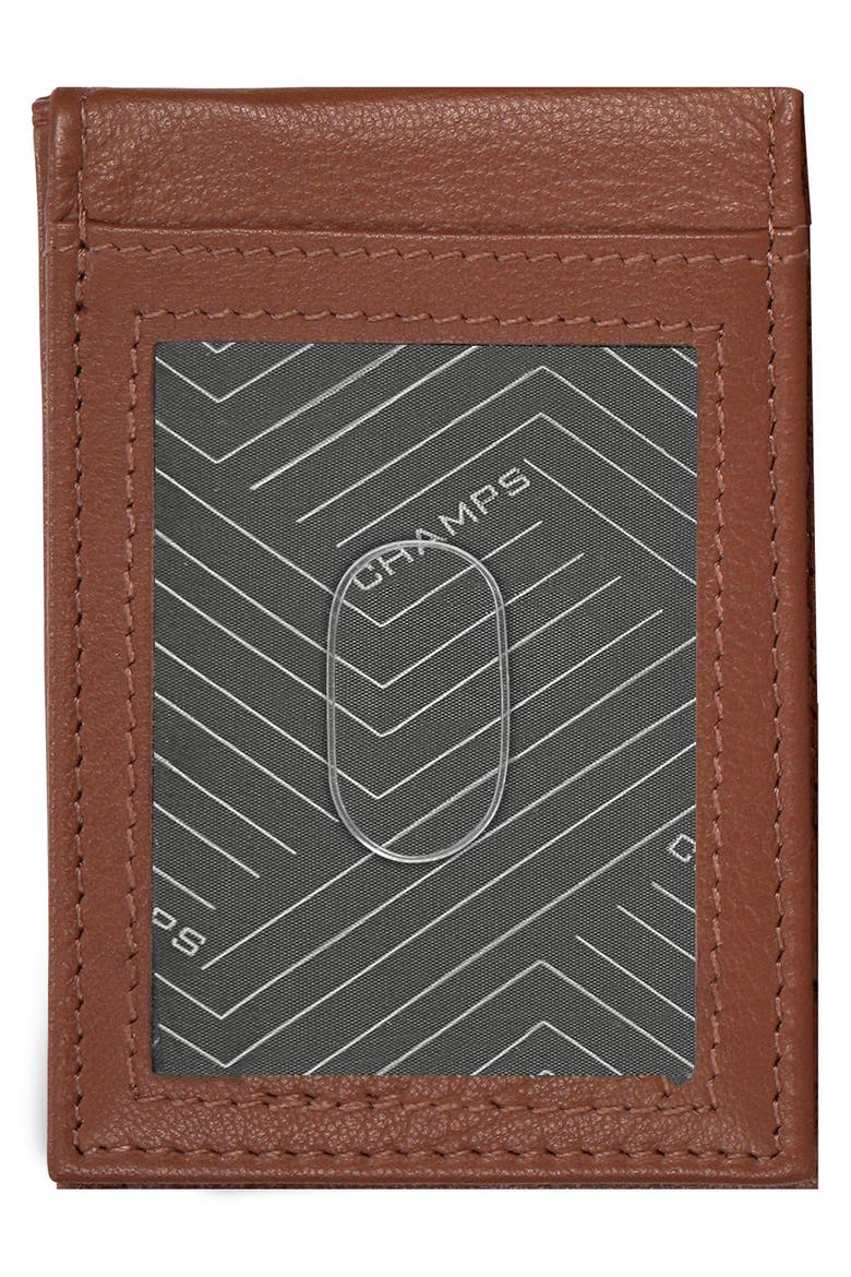 Onyx Leather RFID Hybrid Card Case, Alternate, color, BROWN
