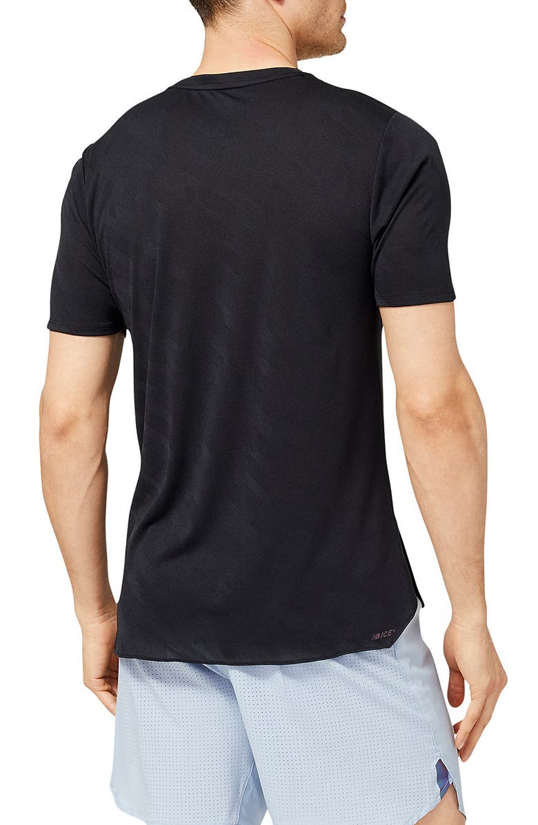 New Balance Q Speed ICEx Jacquard T-Shirt, Alternate, color, Black