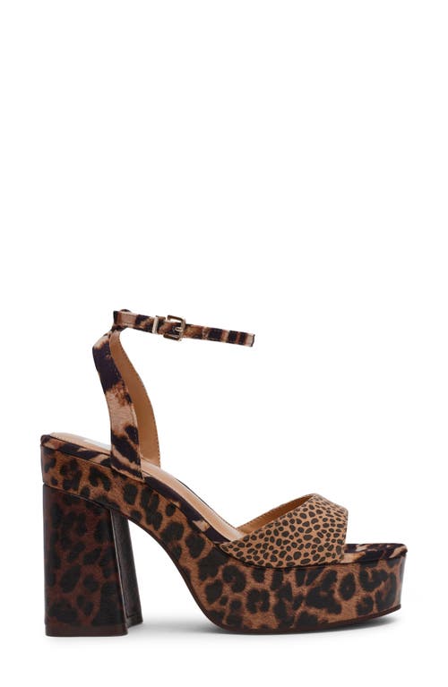 Dolce Vita Dv By  Wizzard Ankle Strap Platform Sandal In Animal Print