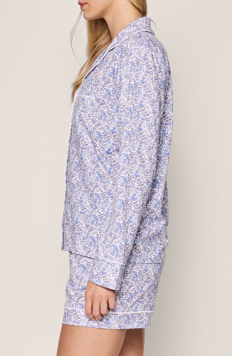 Petite Plume Floral Print Pima Cotton Short Pajamas, Alternate, color, 