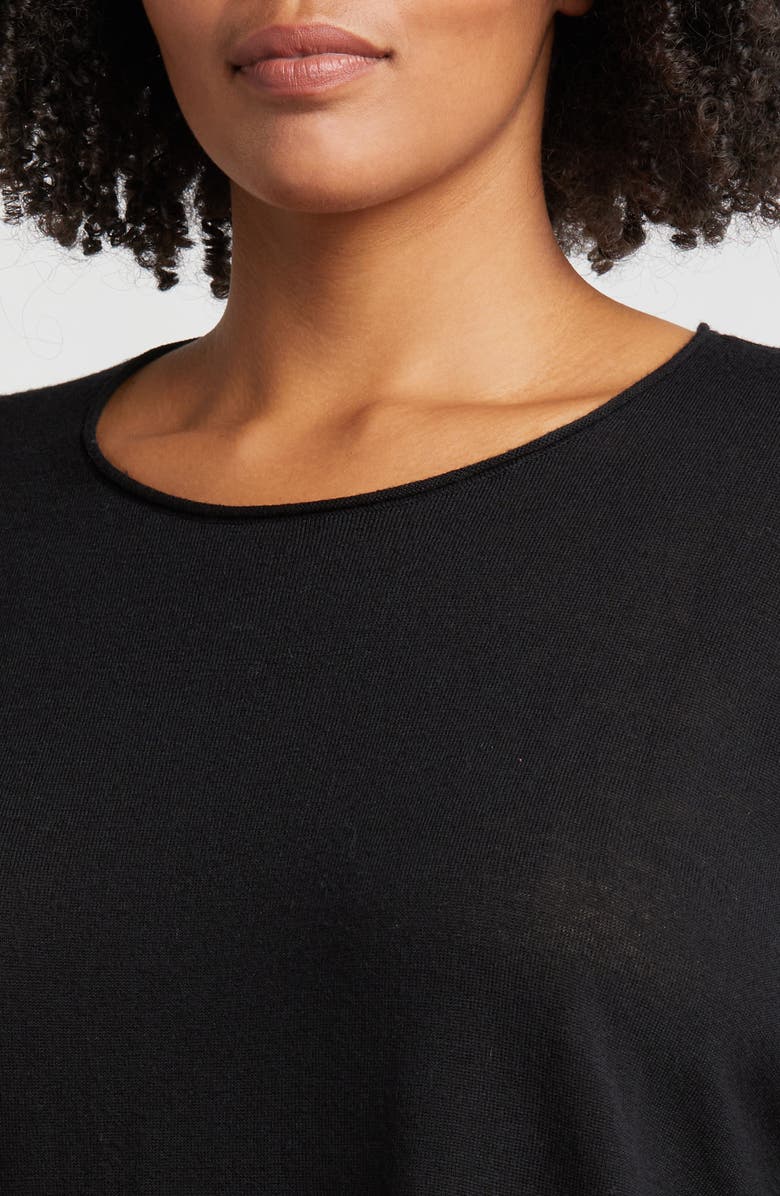 Eileen Fisher Jewel Neck Wool Sweater, Alternate, color,