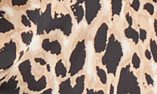 Kasper Sylvia Leopard Print Sleeveless Satin Top In Animal Print