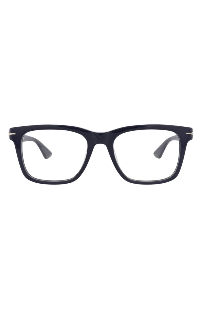 Montblanc 54mm Square Optical Glasses, Main, color, Blue Transparent