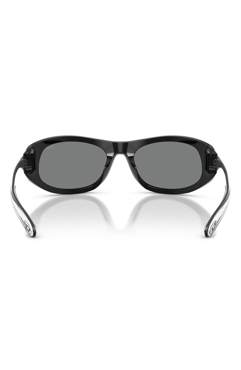 DIESEL<sup>®</sup> DL2007U 57mm Cat Eye Sunglasses, Alternate, color, Black / Dark Grey