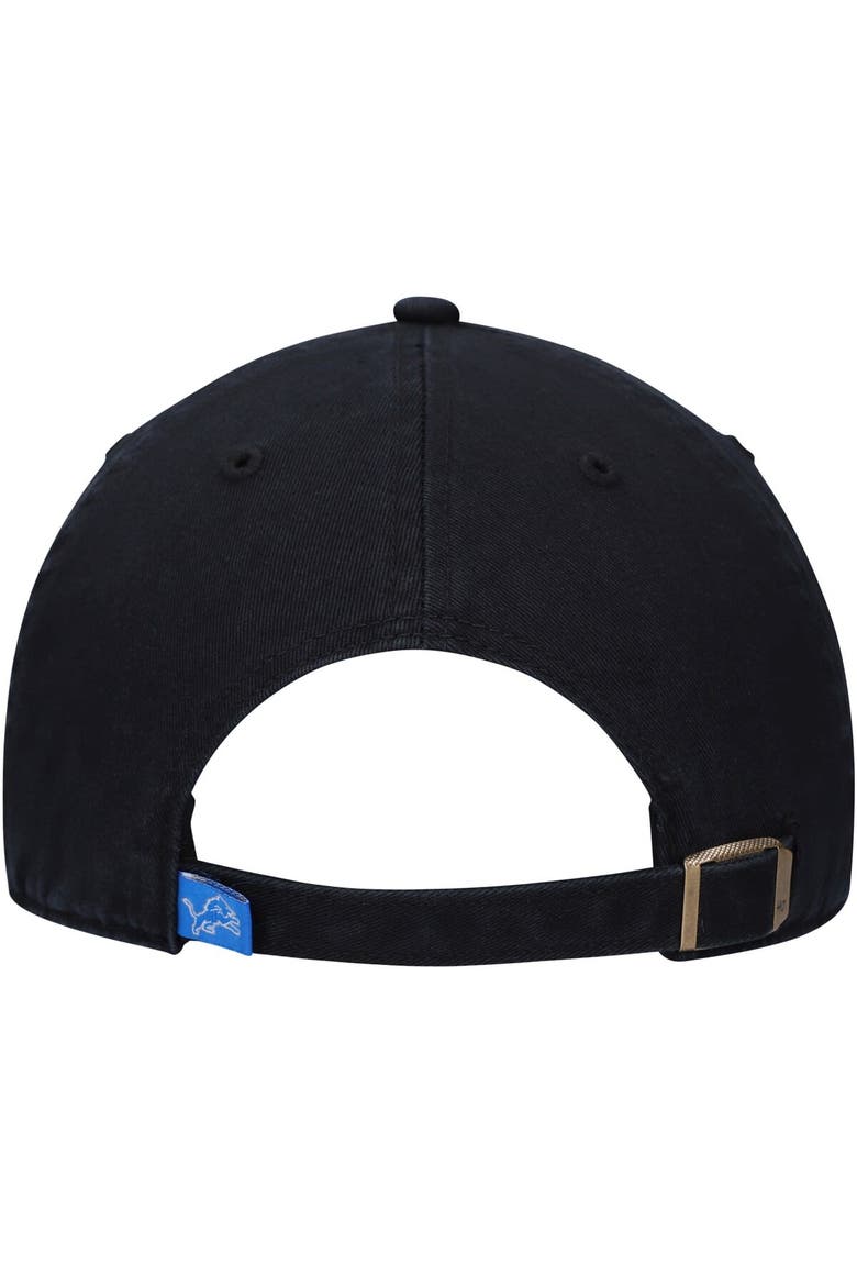 Men's '47 Black Detroit Lions Clean Up Script Adjustable Hat, Alternate, color, Black