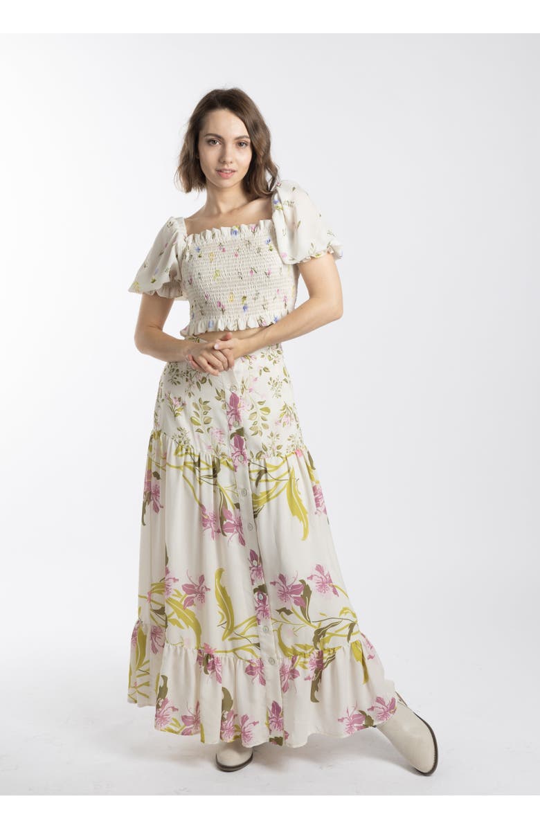 Le Fafo Reefa Set Top &  Skirt, Main, color, Beige