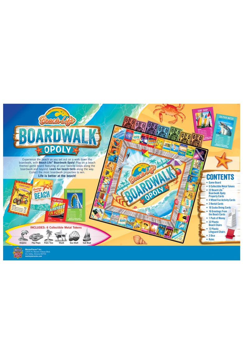 Beach Life - Boardwalk Opoly, Alternate, color, Multicolor