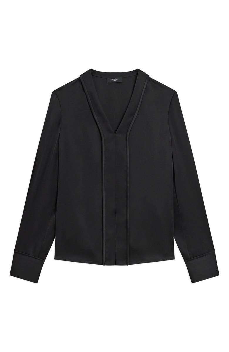 Theory Satin Top, Alternate, color, Black