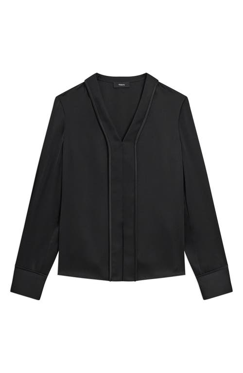 Theory Satin Top In Black