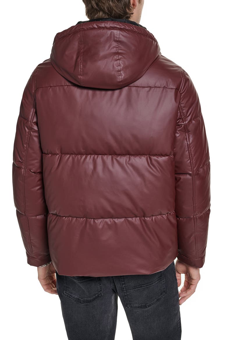 Water Resistant Puffer Jacket, Alternate, color, WINE