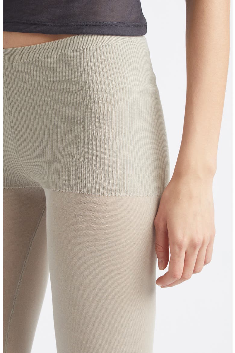 Meleta Cotton & Silk Blend Capri Leggings, Alternate, color, BEIGE