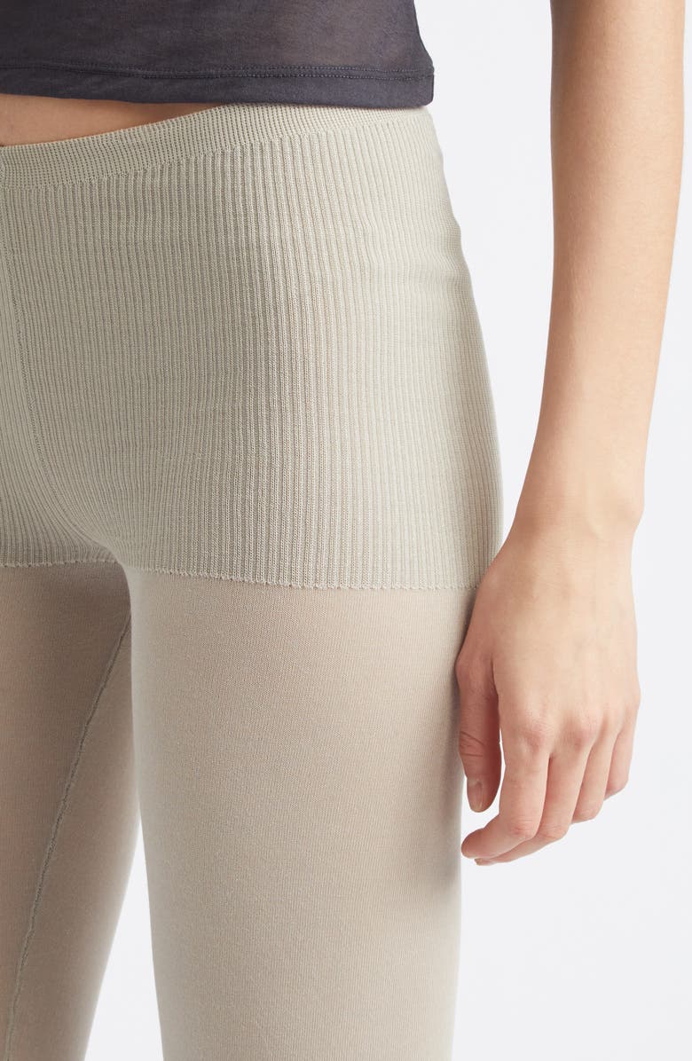 Paloma Wool Meleta Cotton & Silk Blend Capri Leggings, Alternate, color, Beige