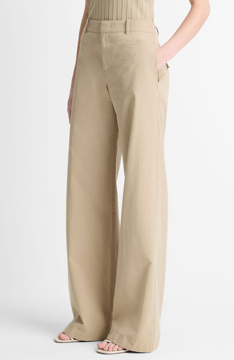 Vince Cotton Wide Leg Pants, Alternate, color, Mojave