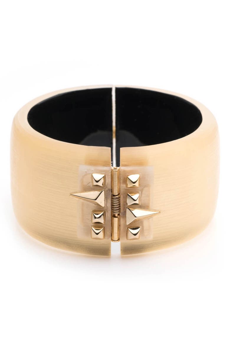Alexis Bittar Golden Studded Hinge Bracelet, Alternate, color, 
