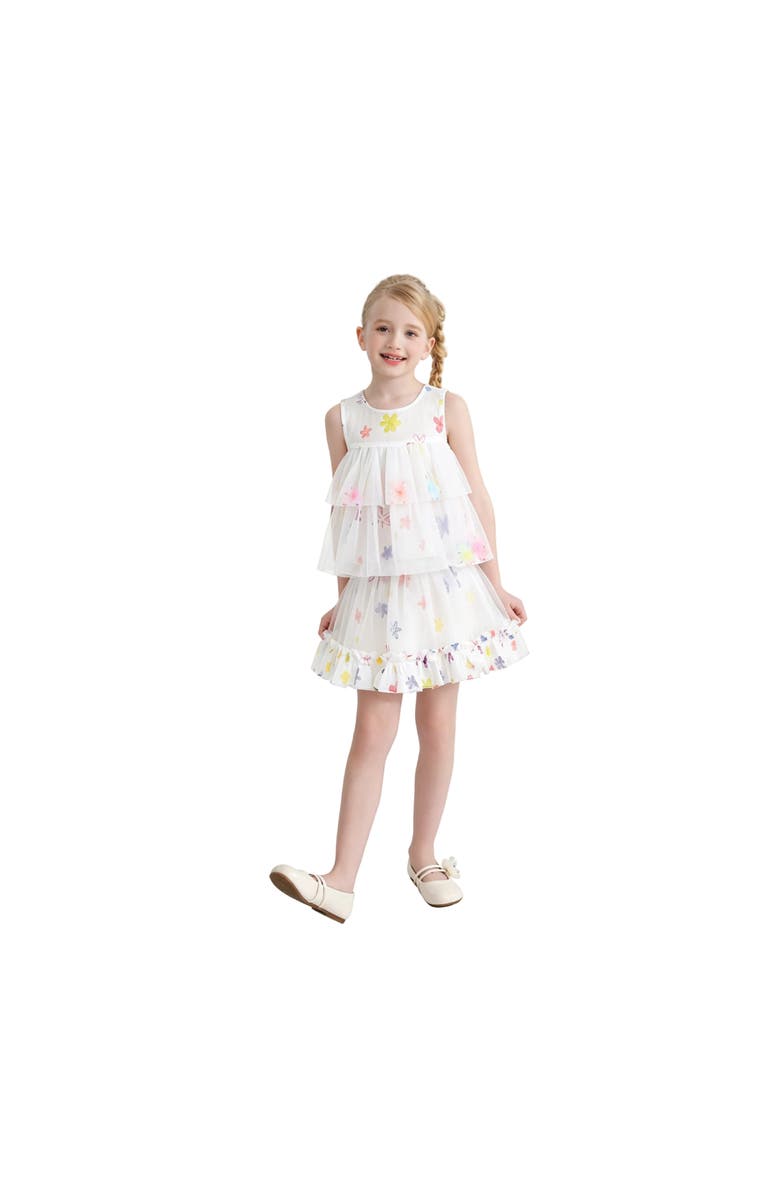 Mimi Tutu Aveloria Floral Ruffle Set, Main, color, White