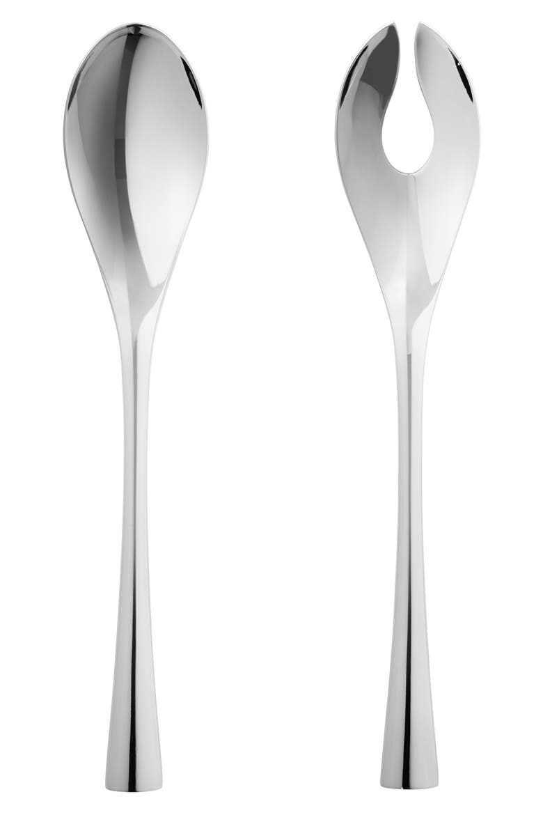 Cobra Salad Serving Set, Main, color, SILVER