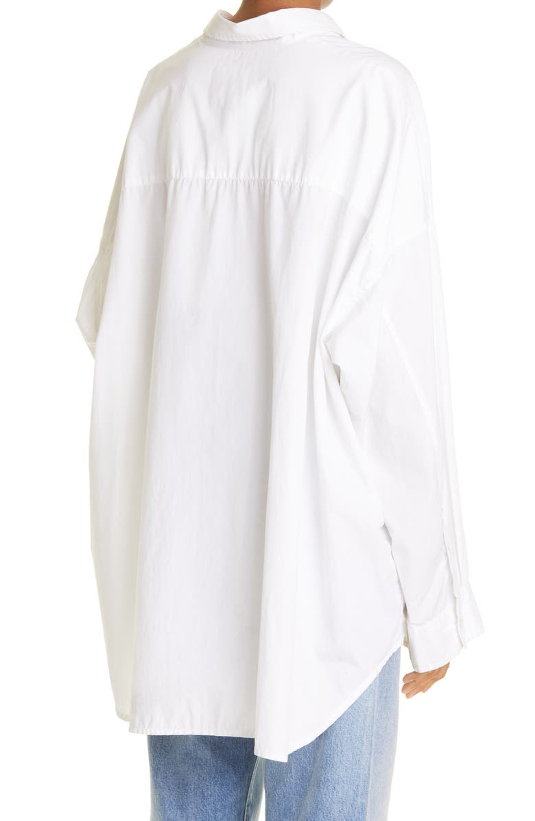 R13 Oversize Oxford Button-Up Shirt, Alternate, color, White