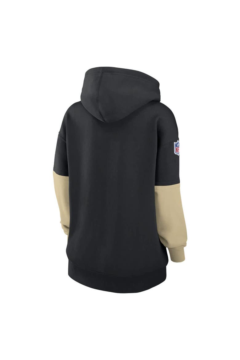 Women's Nike Black New Orleans Saints 2024 Sideline Essential Fleece Pullover Hoodie, Alternate, color, Black