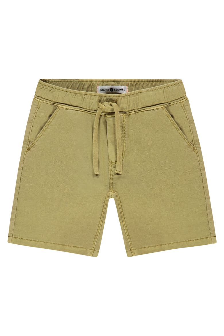 Brushed Poplin Pull-On Shorts, Main, color, Kiwi