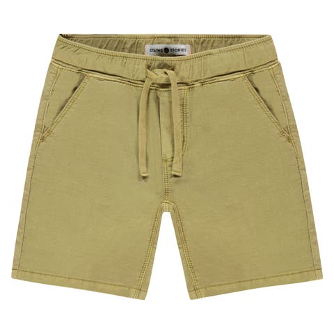 Brushed Poplin Pull-On Shorts