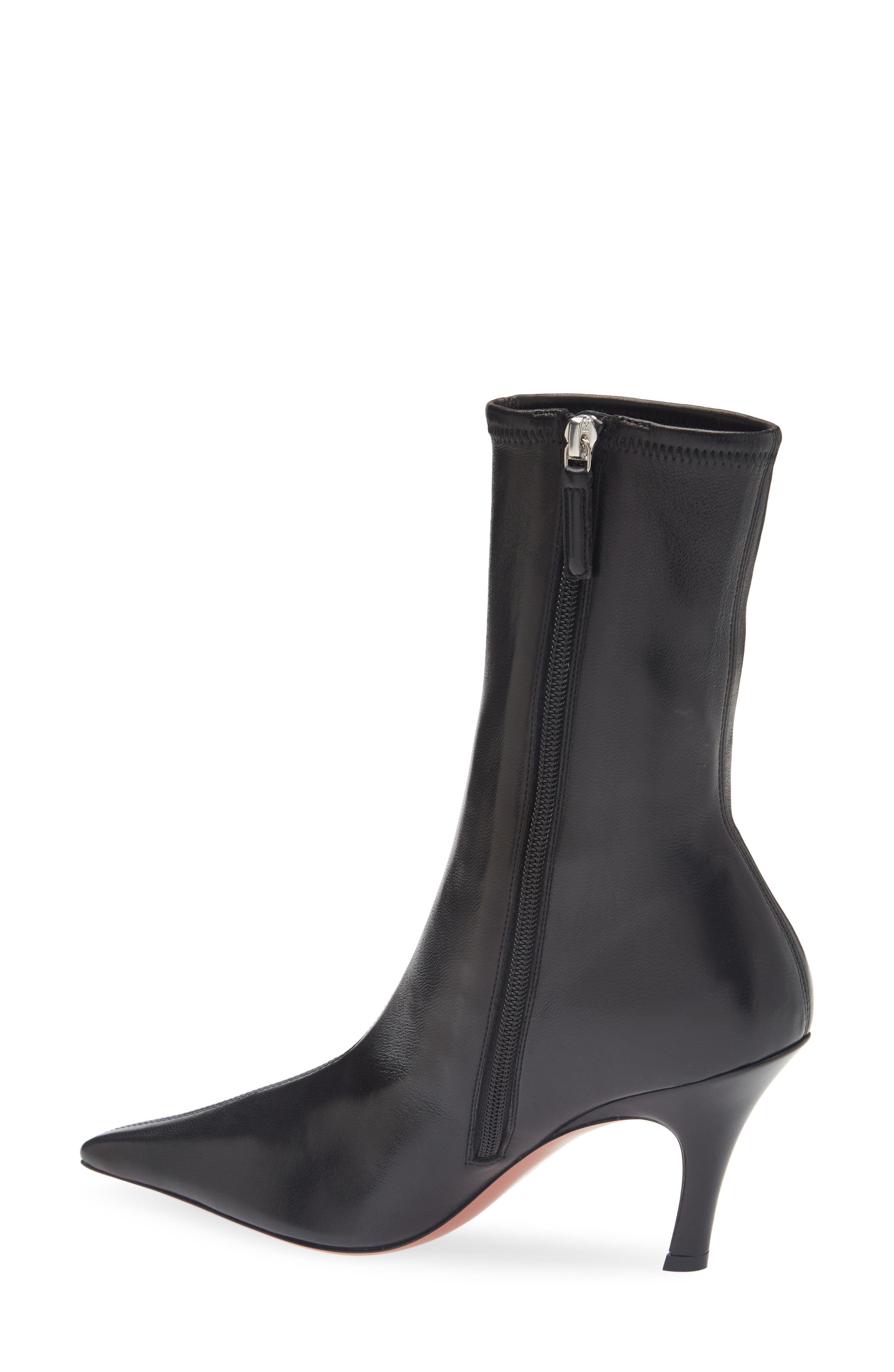 Amina Muaddi Jamie Stretch Bootie, Alternate, color, Stretch Nappa Black