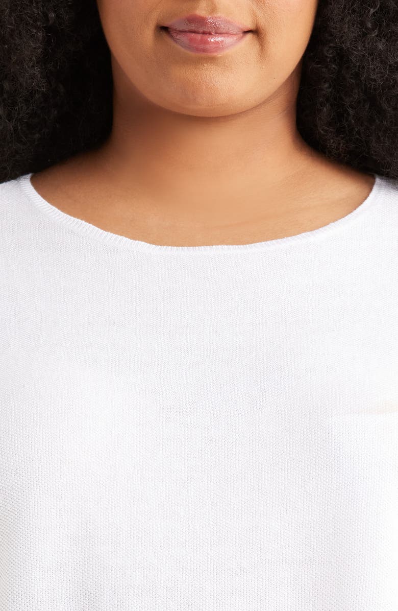 Eileen Fisher Crewneck Organic Cotton & Organic Linen Sweater, Alternate, color, 