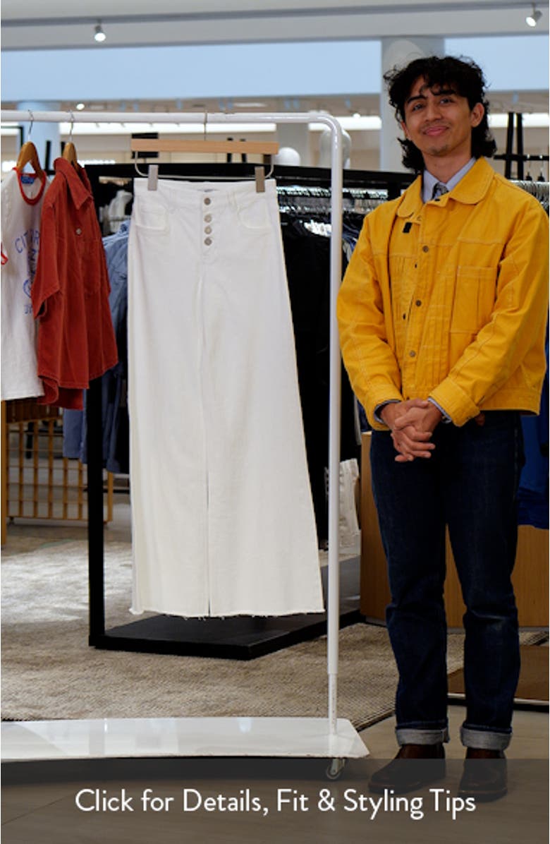 Frayed Exposed Button Mid Rise Wide Leg Jeans, sales video thumbnail