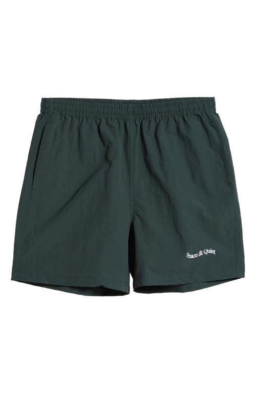Museum Of Peace And Quiet Wordmark Shorts In Green