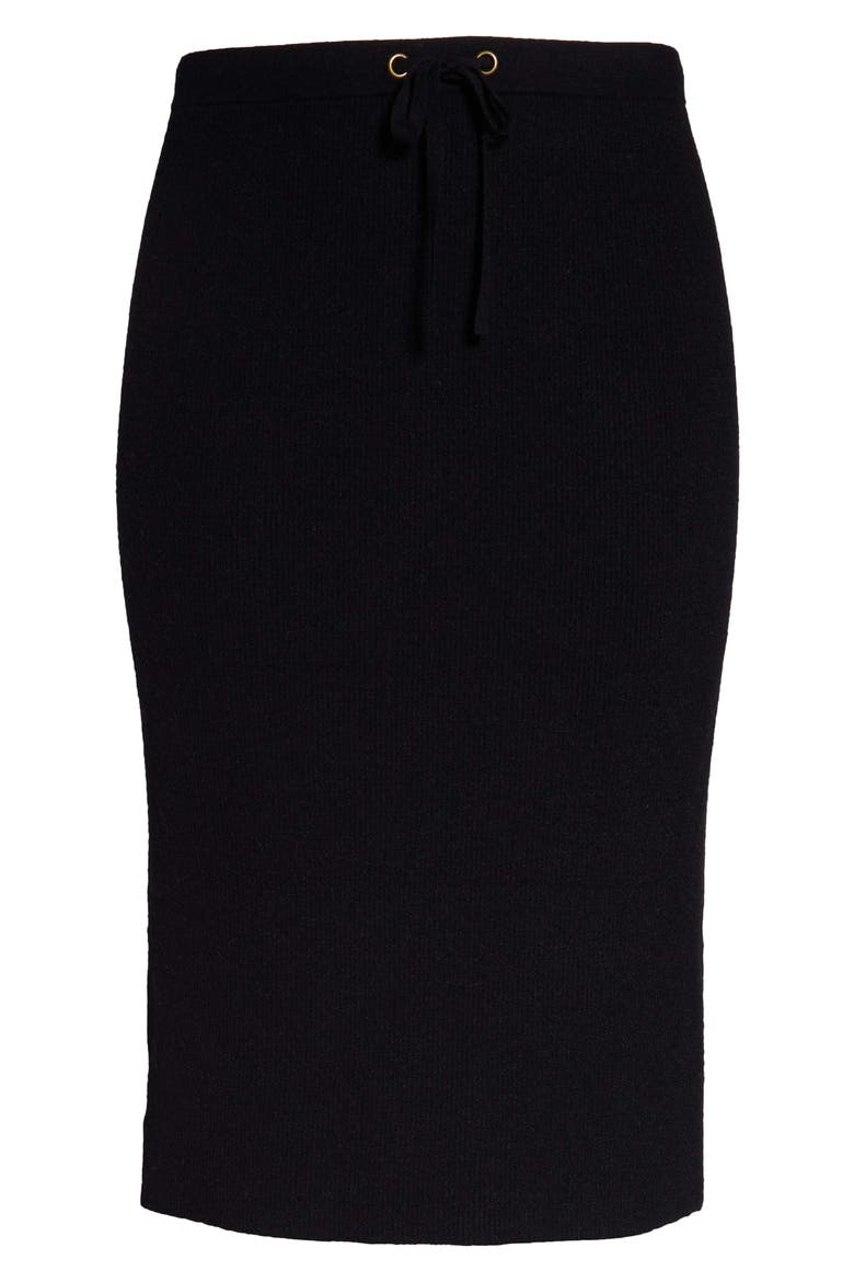 Sweater Knit Skirt, Alternate, color, BLACK