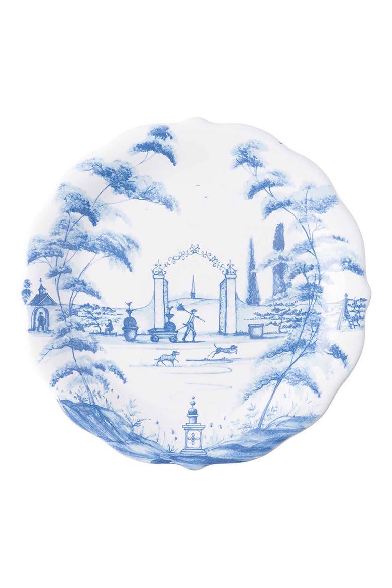 Country Estate Set of 4 Party Plates, Alternate, color, DELFT BLUE