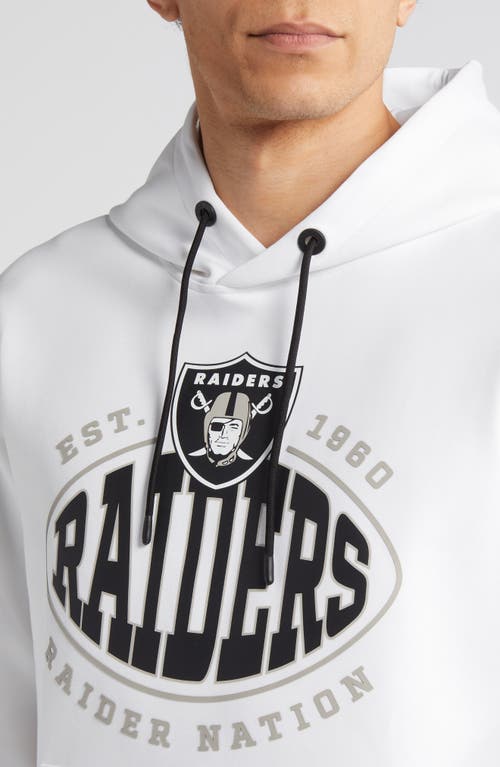 Shop Hugo Boss Boss X Nfl Touchback Graphic Hoodie In Las Vegas Raiders White