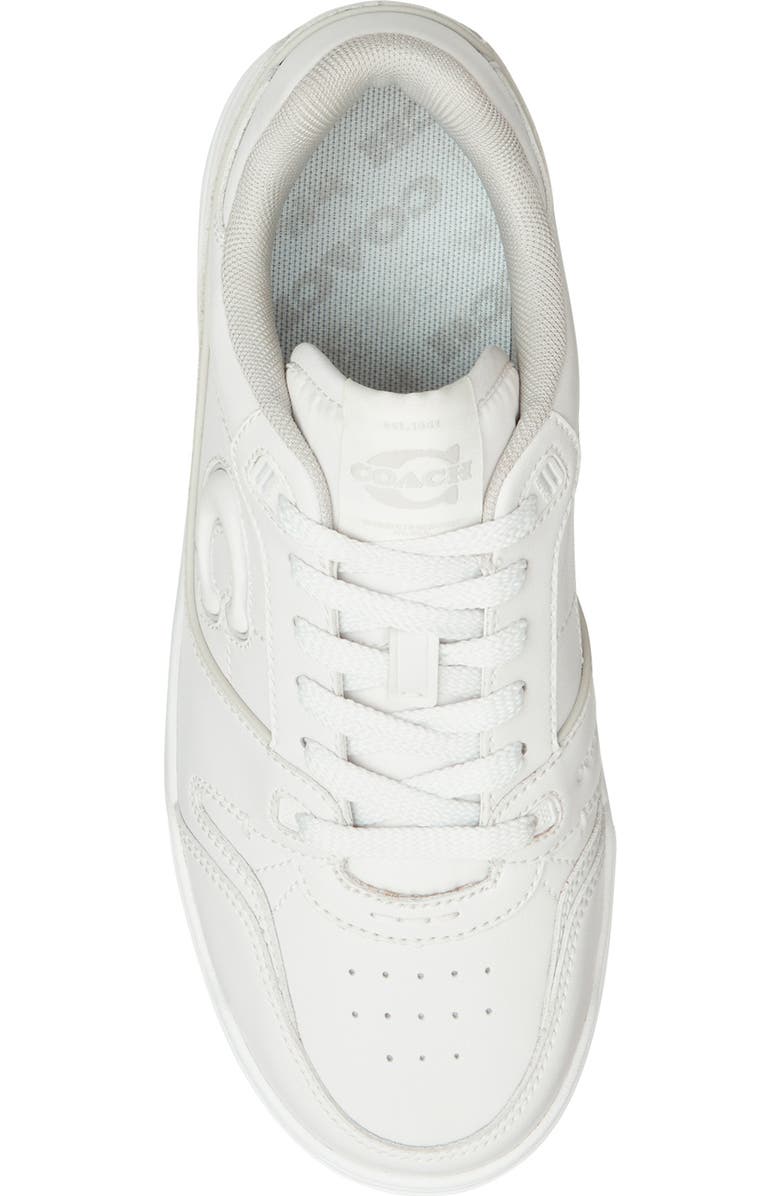 COACH Soho Genuine Shearling Trim Platform Sneaker, Alternate, color, Light Grey/ Optic White