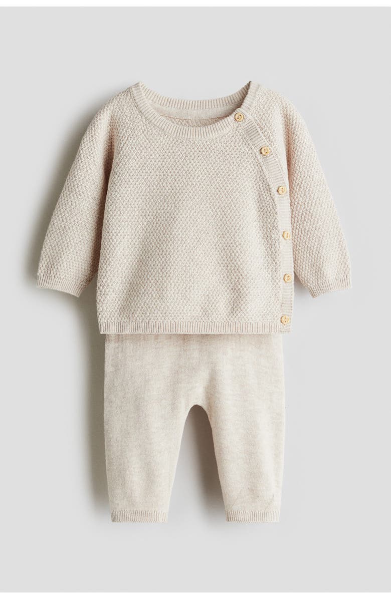 H&M 2-piece Cotton Set, Alternate, color, Light Beige