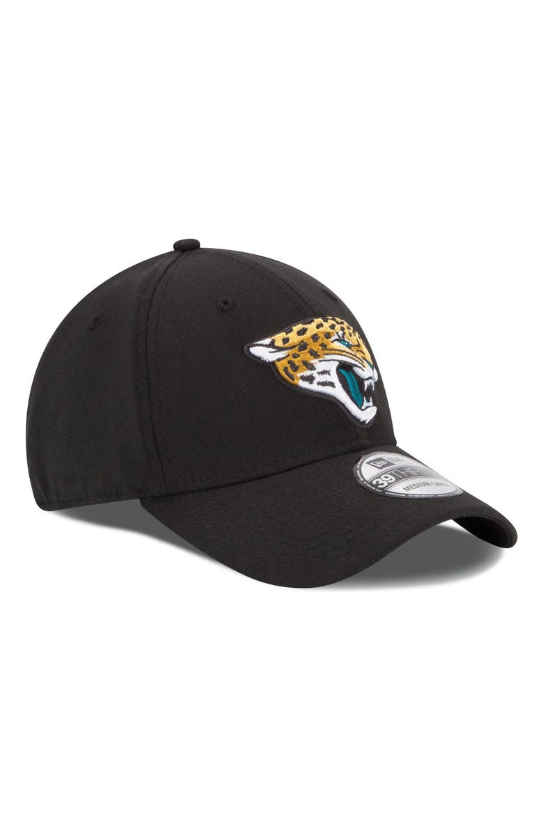 New Era Jacksonville Jaguars New Era 39THIRTY Team Classic Flex Hat - Black, Alternate, color, Black