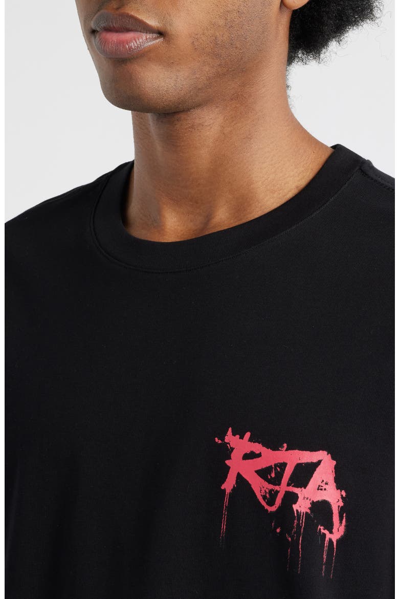 Colin Graffiti Oversize Graphic T-Shirt, Alternate, color, BLACK GRAFFITI PINK