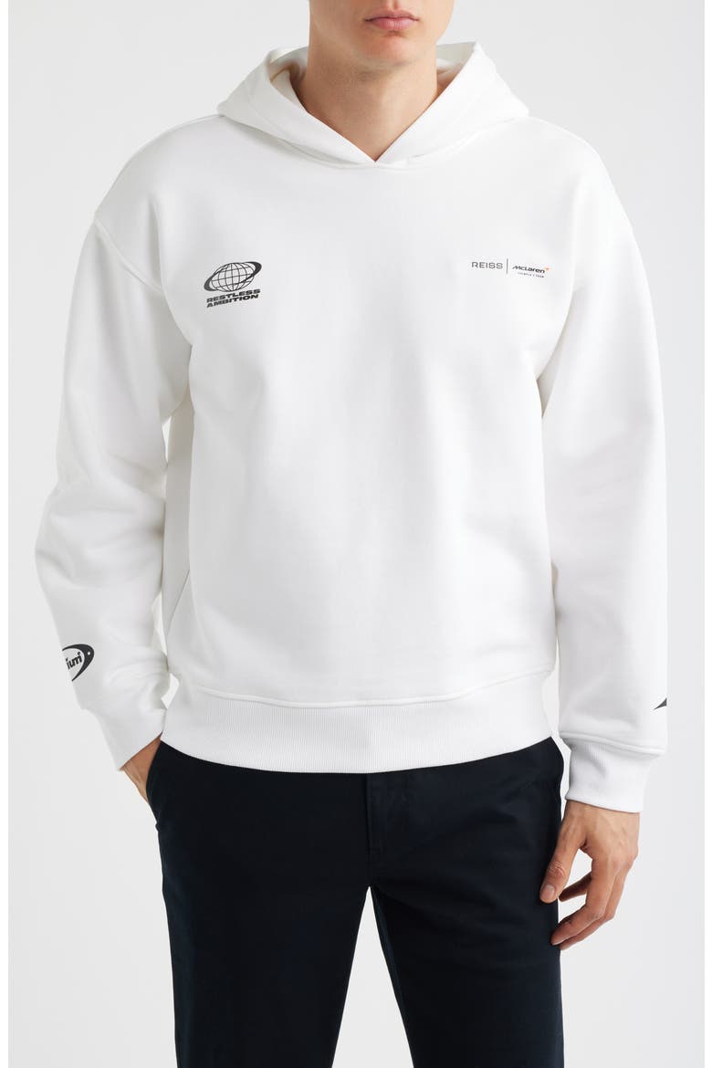 X McLaren Rowan Cotton Hoodie, Main, color, WHITE