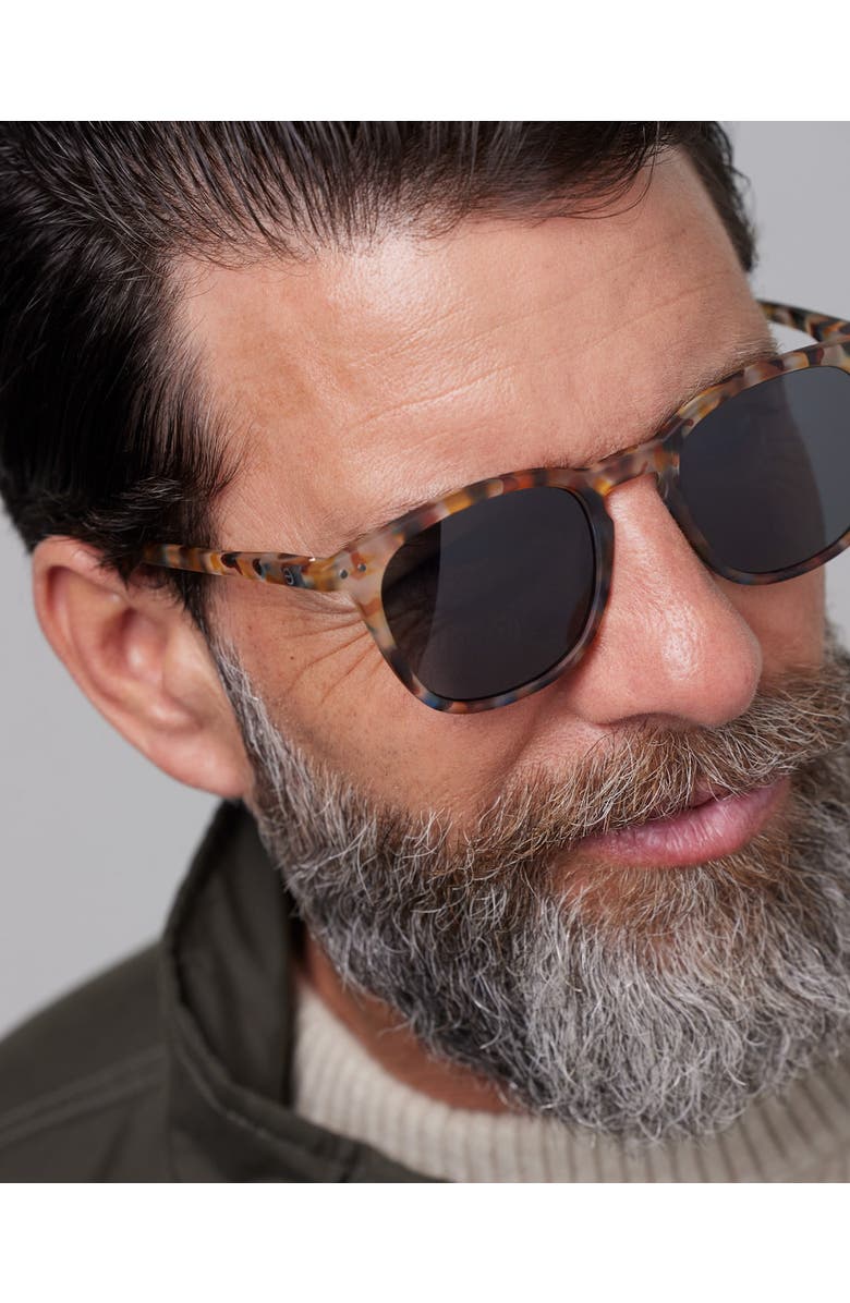 IZIPIZI #E 49mm Trapeze Sunglasses, Alternate, color, Blue Tortoise