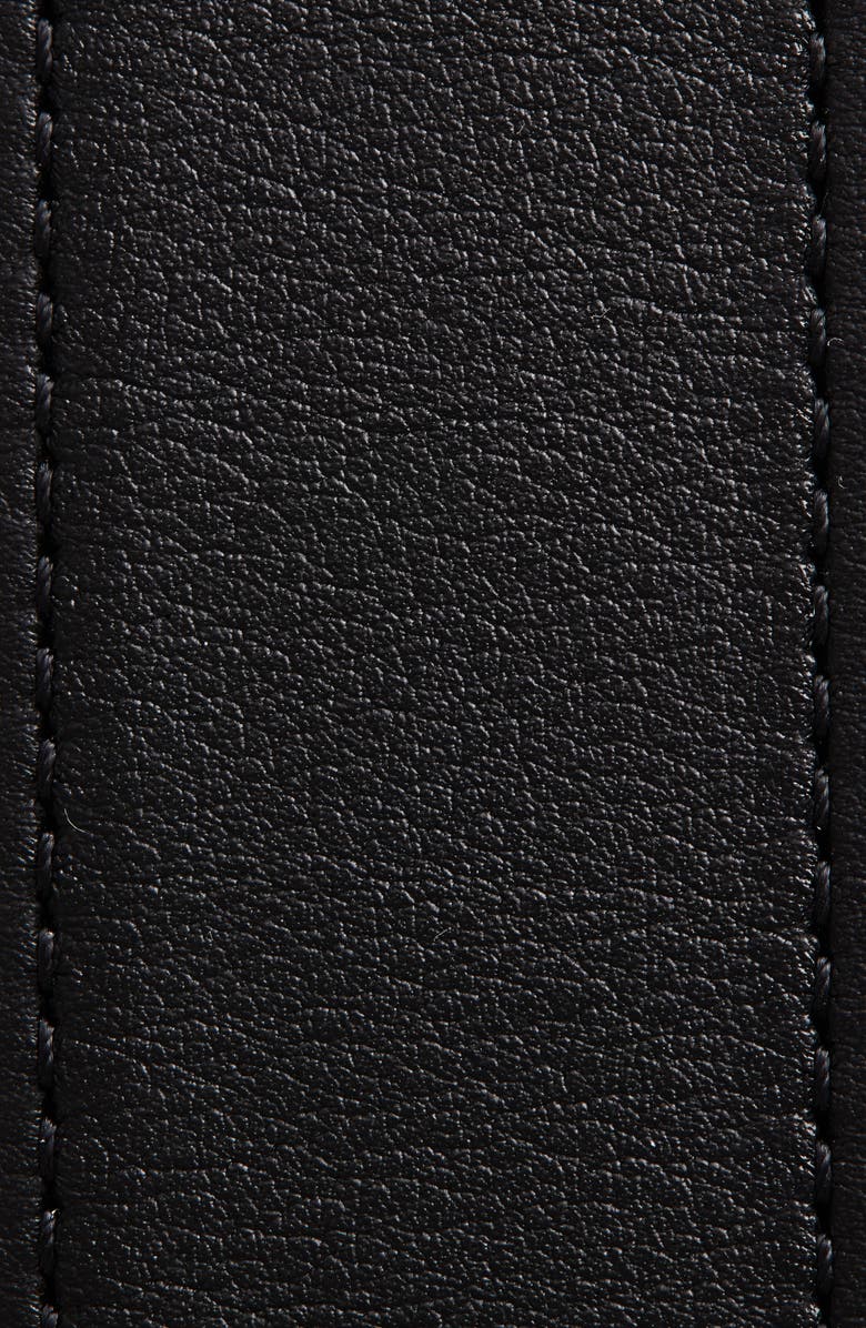 Valentino Garavani Mini VLogo Signature Leather Belt, Alternate, color, Black