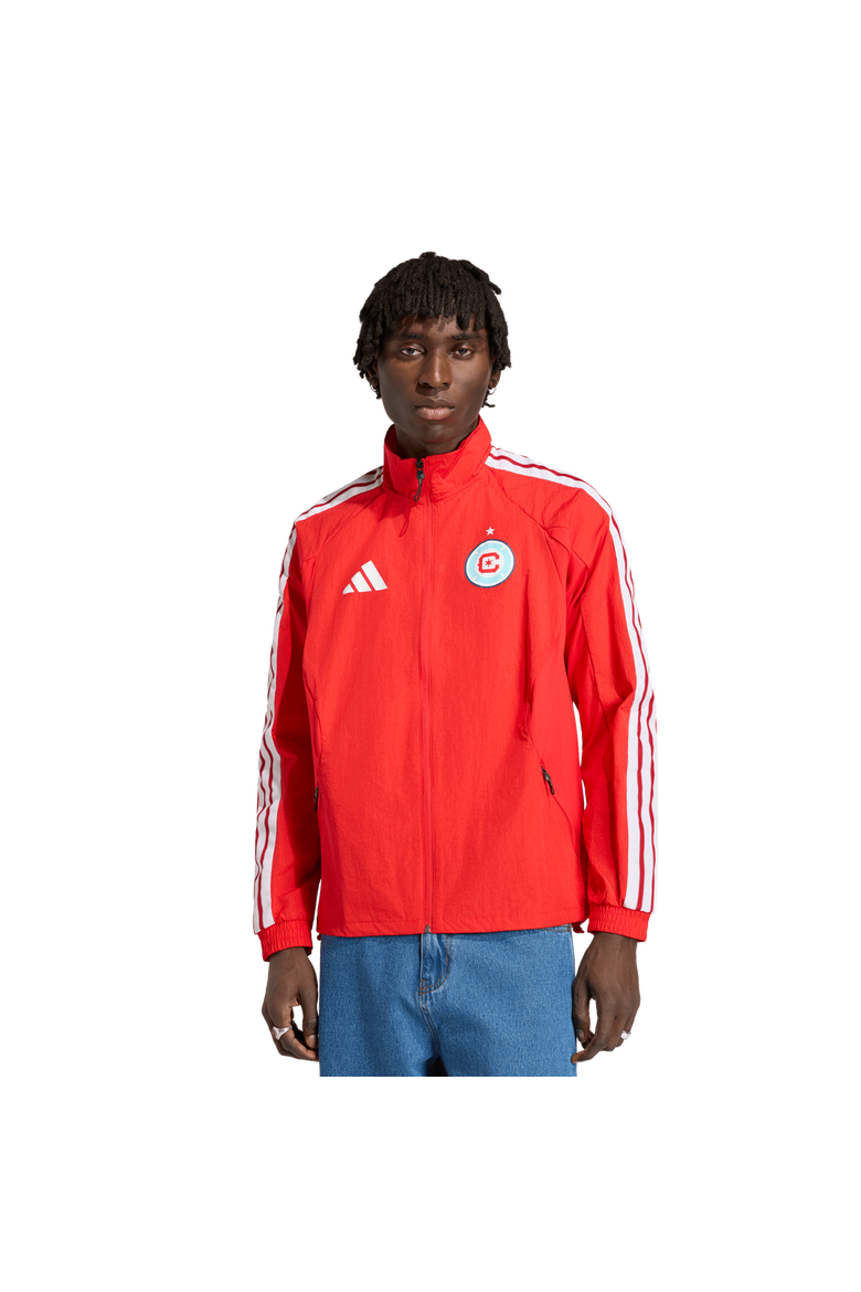Men's adidas  Red Chicago Fire 2026 Anthem Raglan Full-Zip Jacket, Main, color, Red