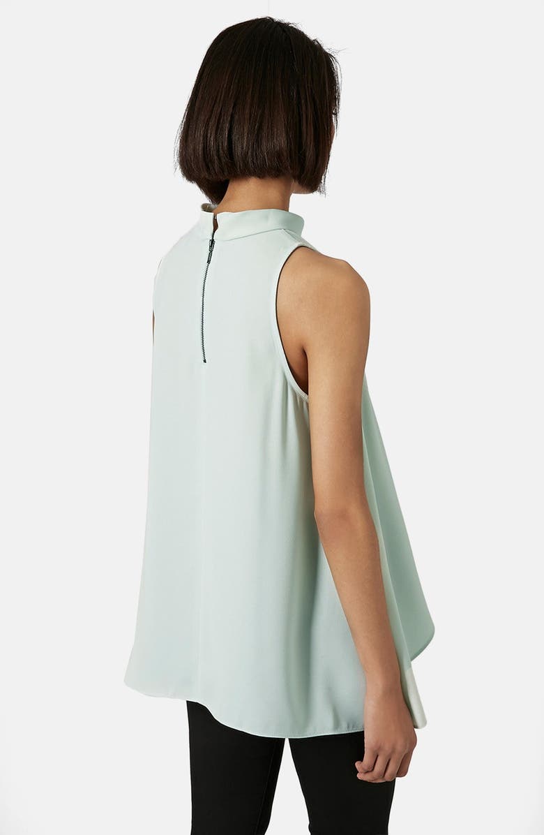 Topshop Roll Neck Sleeveless Top, Alternate, color,