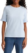 Jones New York Ruffle Elbow Sleeve T-Shirt