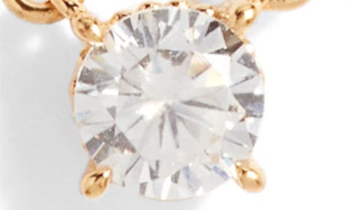 Nordstrom Demi Fine Solitaire Cubic Zirconia Necklace In 14k Gold Plated