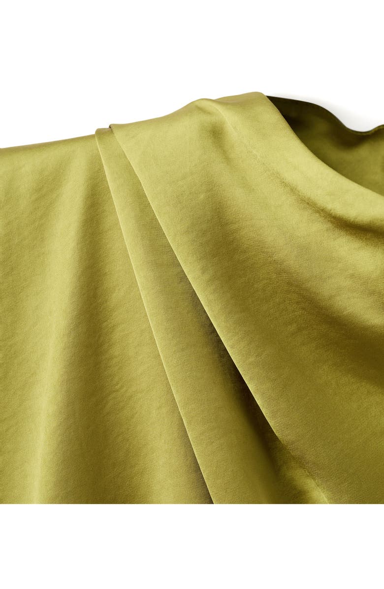 MANGO Sunset Hammered Satin Top, Alternate, color, Yellow