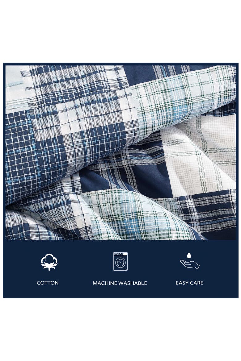 Mason Patchwork Cotton Comforter Set, Alternate, color, CAPTAINS BLUE/ GREEN