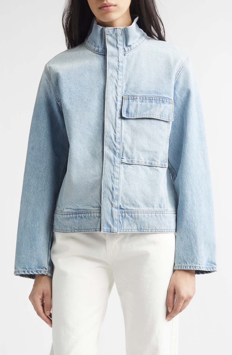 Nili Lotan Marilou Denim Jacket, Main, color, Alice Wash