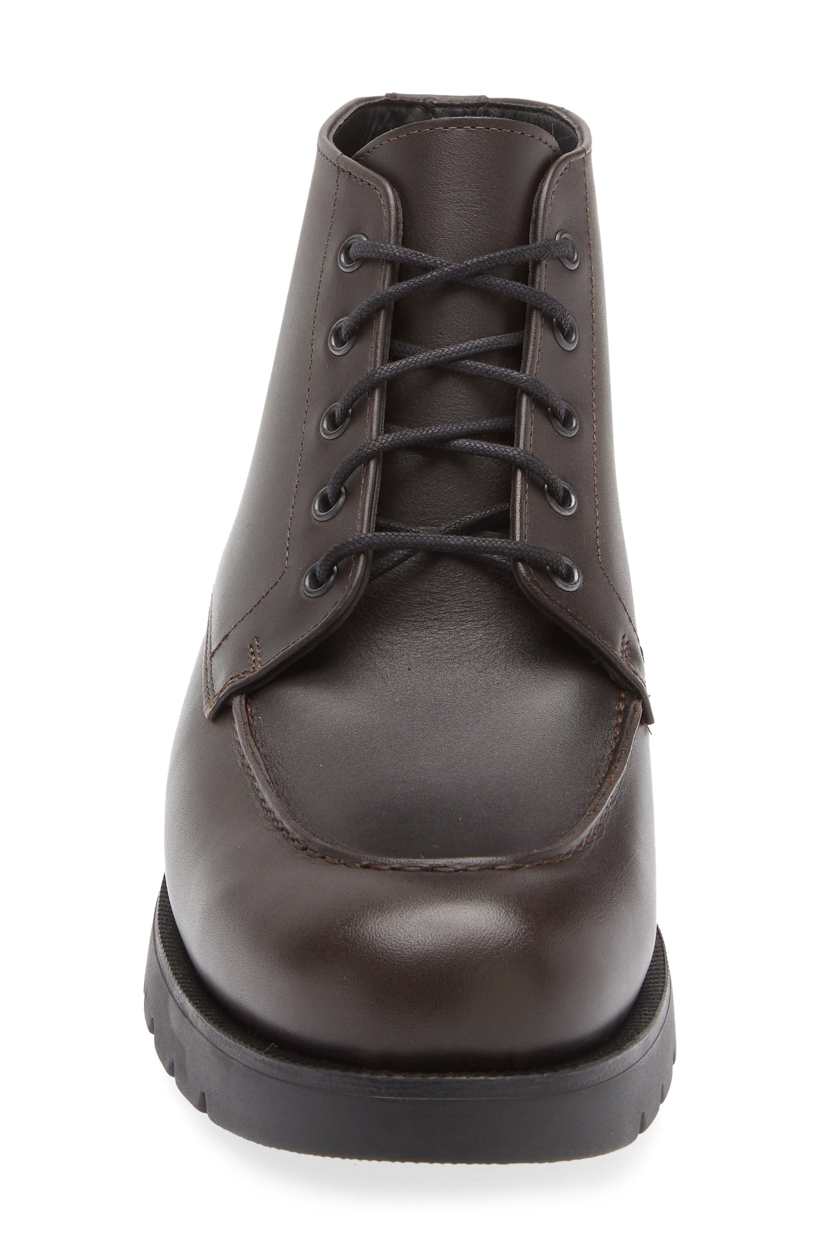 Oxal KP Lugged Leather Boot, Alternate, color, MARRON/NOIR