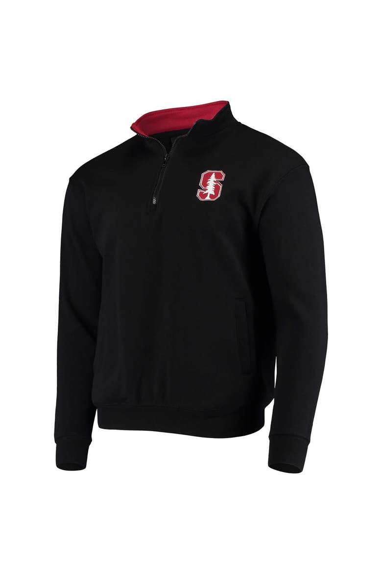 Men's Colosseum Black Stanford Cardinal Tortugas Logo Quarter-Zip Jacket, Alternate, color, Black