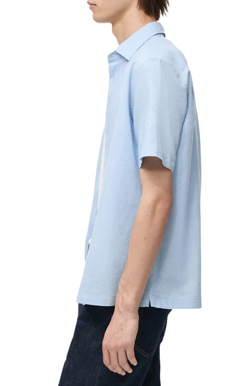 Mango Regular Fit Linen Blend Button-up Shirt