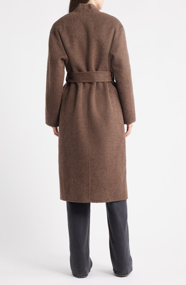 Rails Roland Tie Waist Wool Blend Coat, Alternate, color, Heather Umber